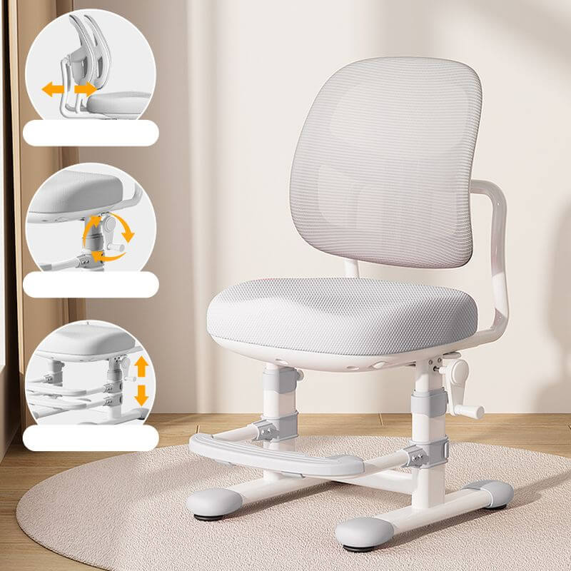 Grey Upholstered 1-Seater Sofa with Ottoman for Kids Main Product Image メイン画像