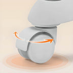 Grey Upholstered Kids Chair with Adjustable Height and Ergonomic Support