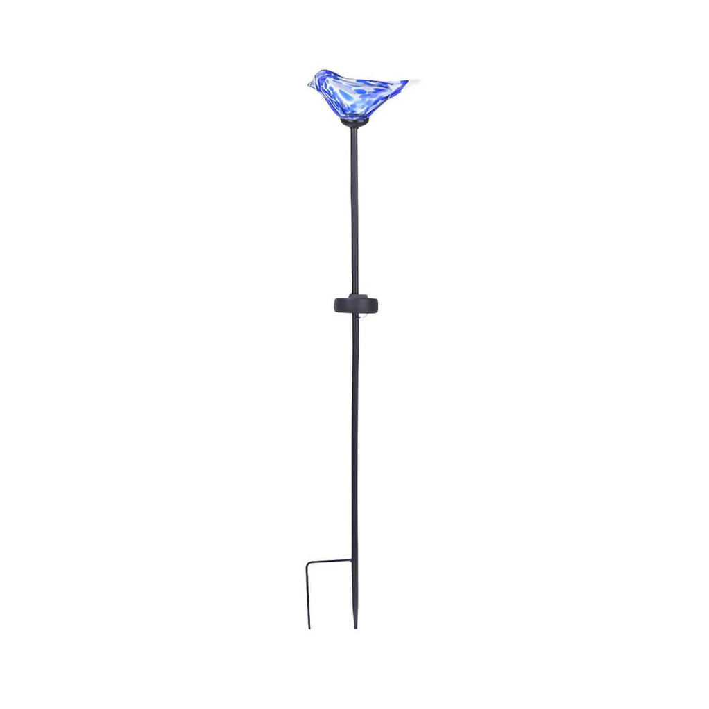 Hand-Blown Glass Bird Solar Path Lights – Outdoor LED Landscape Lighting