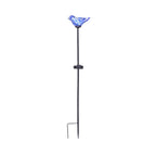 Hand-Blown Glass Bird Solar Path Lights – Outdoor LED Landscape Lighting