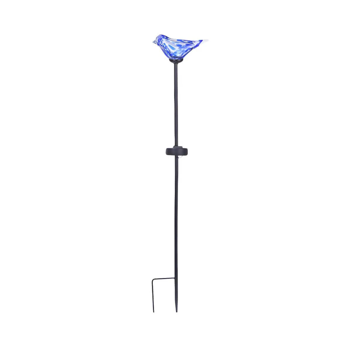 Hand-Blown Glass Bird Solar Path Lights – Outdoor LED Landscape Lighting
