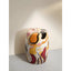 Hand-Painted Glossy Ceramic Drum Side Table With Gallery Style Appeal