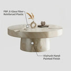 Hand-Painted Sculptural Coffee Table with Stone-Look Texture