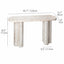 Handcrafted Mother of Pearl Coffee Table Console with Sculptural Twin Columns Dimensions
