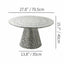 Handcrafted Mother of Pearl Coffee Table, Sculptural Pedestal Drum Accent Dimensions