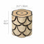 Handcrafted Mother of Pearl Side Table, Petal Top Art Accent Dimensions