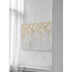 Handcrafted Mother of Pearl Wall Art, Gold Shell Collage Landscape Panel