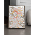 Handcrafted Mother of Pearl Wall Art, Layered Koi Relief for Bright Entry and Living Spaces