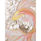 Handcrafted Mother of Pearl Wall Art, Layered Koi Relief for Bright Entry and Living Spaces
