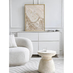 Handcrafted Mother of Pearl Wall Art Series with Gold Frame Relief