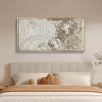 Handcrafted Mother of Pearl Wall Art Series with Gold Frame Relief