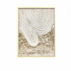 Handcrafted Mother of Pearl Wall Art Series with Gold Frame Relief