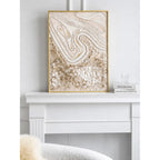 Handcrafted Mother of Pearl Wall Art Series with Gold Frame Relief Main Product Image