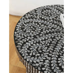 Handmade Mother of Pearl Coffee Table with Sculptural Round Base