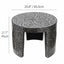 Handmade Mother of Pearl Coffee Table with Sculptural Round Base Dimensions