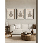 Handmade Mother of Pearl Wall Art Triptych with Sculptural Shell Texture
