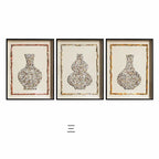 Handmade Mother of Pearl Wall Art Triptych with Sculptural Shell Texture