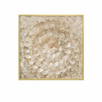 Handmade Mother of Pearl Wall Art with Radiant Layered Floral Relief
