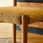 Handwoven Paper Rope & Solid Wood Vintage Dining Chair with Ergonomic Curve