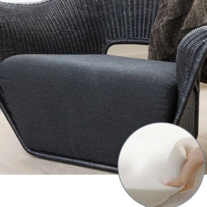 Handwoven Rattan Modern 1-Seater Sofa – Black & Natural