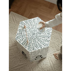 Hexagonal Mother of Pearl Side Table with Leaf Inlay and Openwork Base
