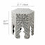 Hexagonal Mother of Pearl Side Table with Leaf Inlay and Openwork Base Dimensions