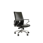 High-Back Ergonomic Office Chair with Metal Armrests and Silent Casters