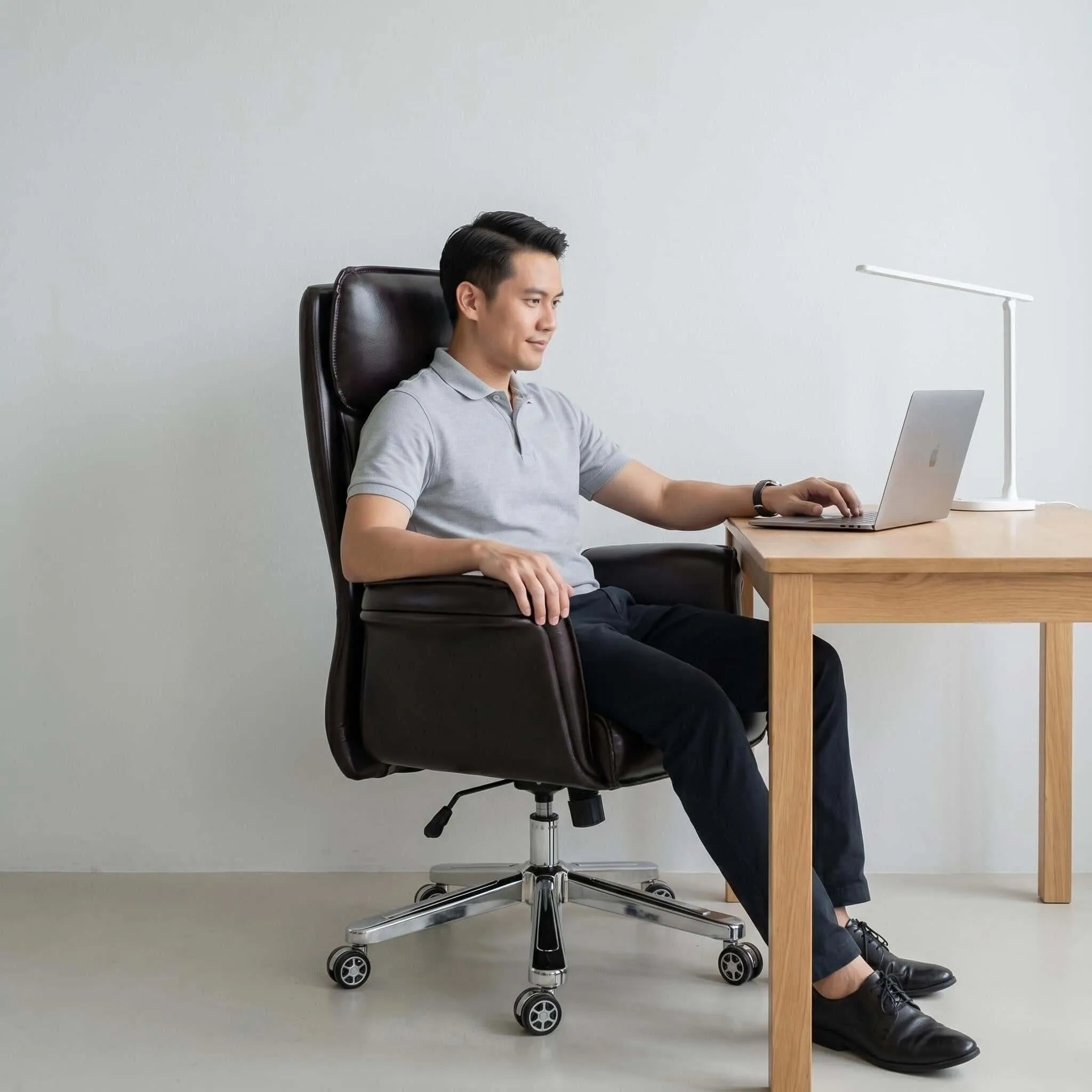 High-Back Leather Executive Office Chair
