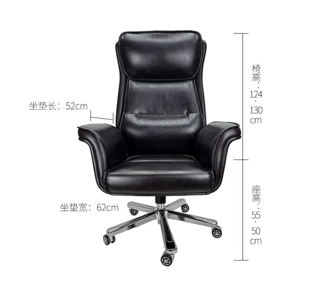 High-Back Leather Executive Office Chair