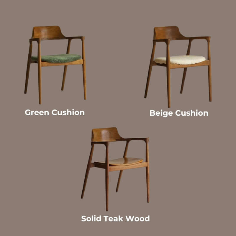 Hiroshima Nouveau Teak Armchair with Sherpa Fabric