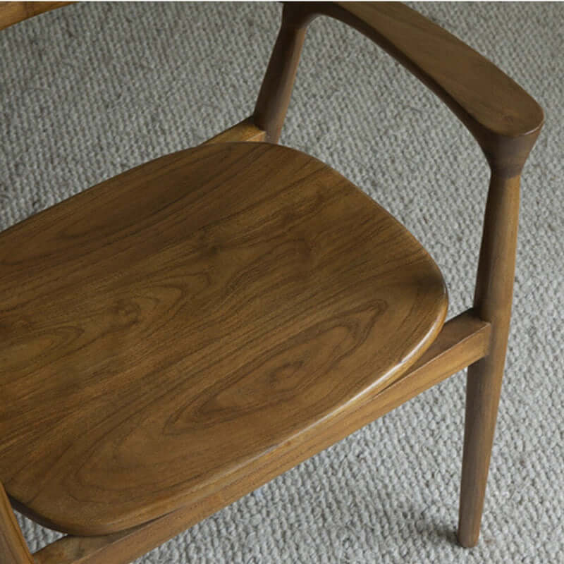 Hiroshima Nouveau Teak Armchair with Sherpa Fabric