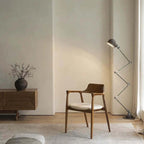 Hiroshima Nouveau Teak Armchair with Sherpa Fabric