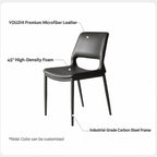 Hollow Back Dining Chair Series with Slim Metal Frame and Upholstered Comfort