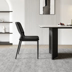 Hollow Back Dining Chair Series with Slim Metal Frame and Upholstered Comfort