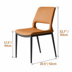 Hollow Back Dining Chair Series with Slim Metal Frame and Upholstered Comfort