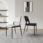 Hollow Back Dining Chair Series with Slim Metal Frame and Upholstered Comfort