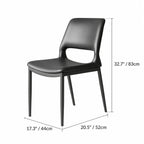 Hollow Back Dining Chair Series with Slim Metal Frame and Upholstered Comfort