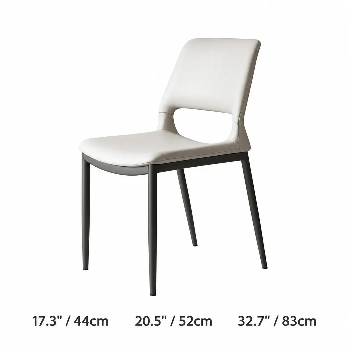 Hollow Back Dining Chair Series with Slim Metal Frame and Upholstered Comfort