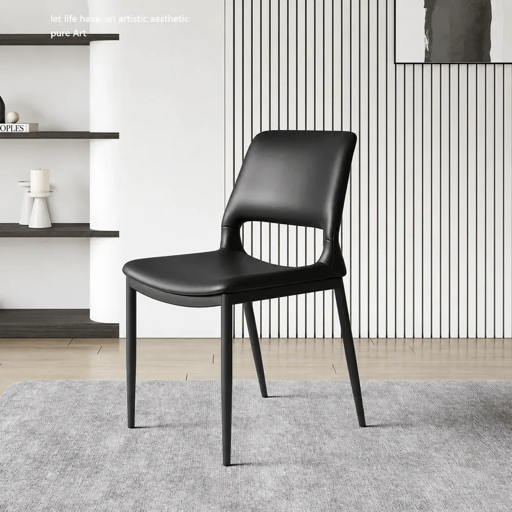 Hollow Back Dining Chair Series with Slim Metal Frame and Upholstered Comfort Main Product Image