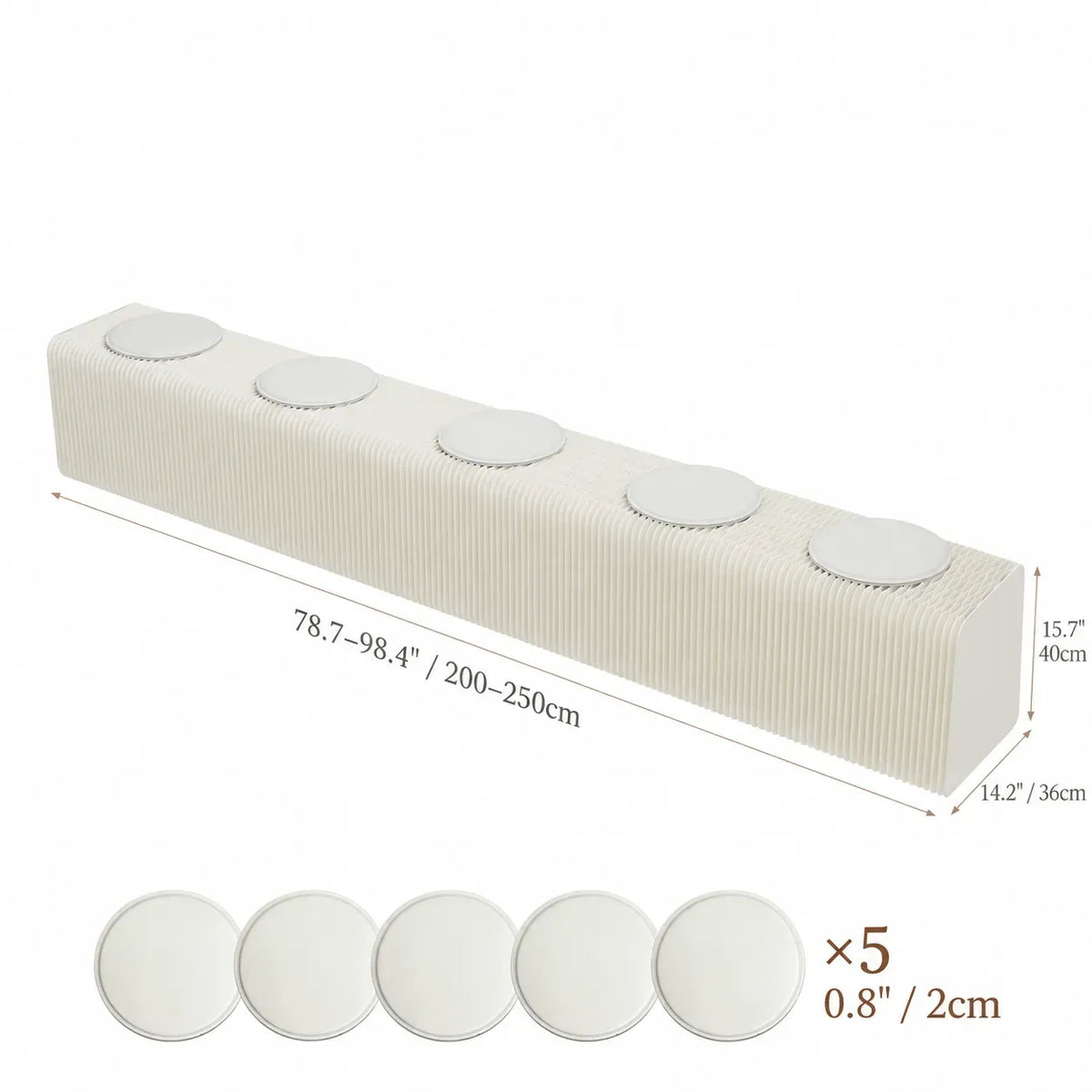 Honeycomb Paper Accordion Folding Bench with Cushioned Modular Seating