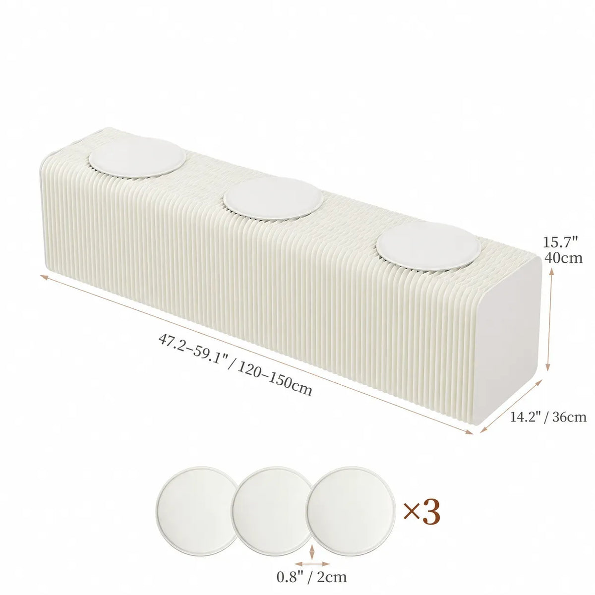 Honeycomb Paper Accordion Folding Bench with Cushioned Modular Seating