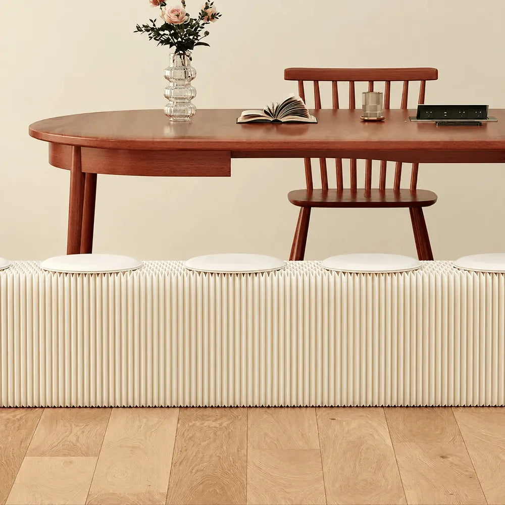Honeycomb Paper Accordion Folding Bench with Cushioned Modular Seating