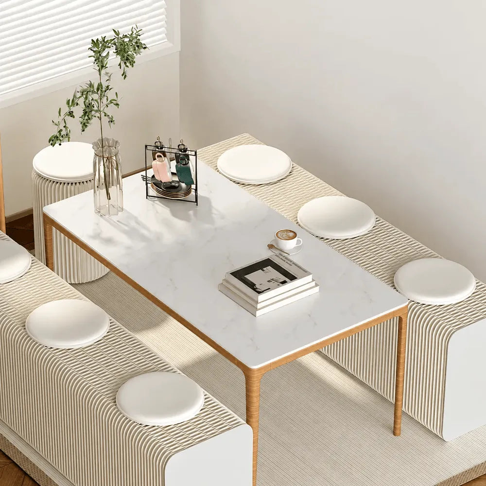 Honeycomb Paper Accordion Folding Bench with Cushioned Modular Seating