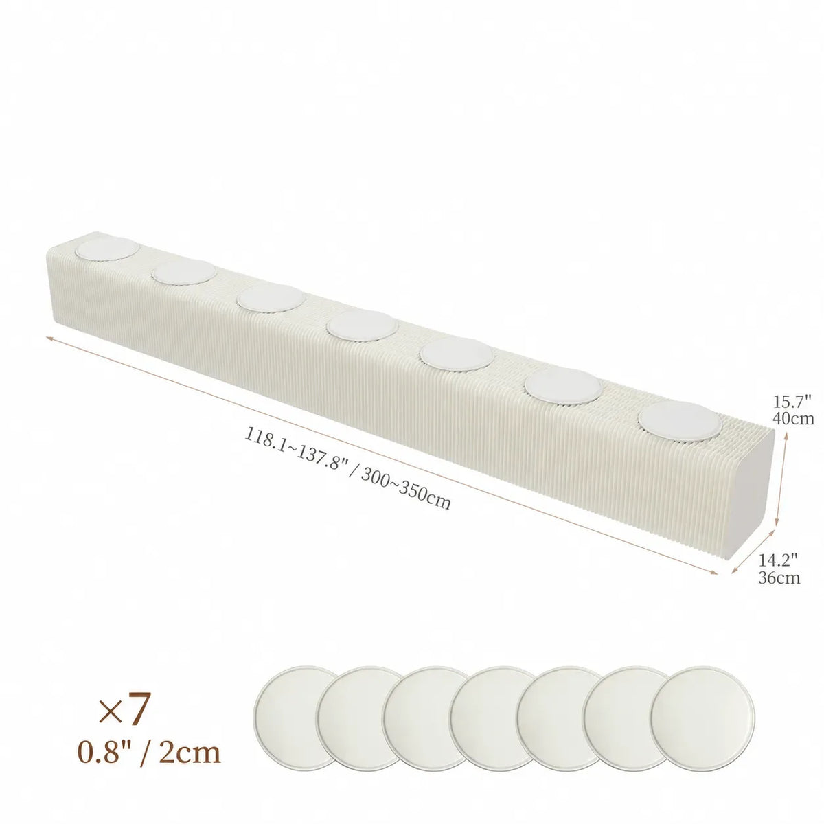 Honeycomb Paper Accordion Folding Bench with Cushioned Modular Seating