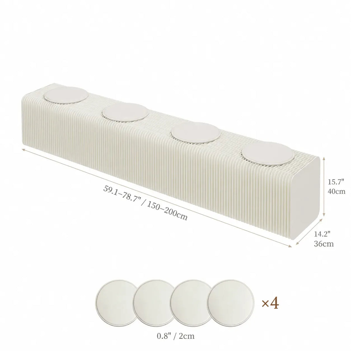 Honeycomb Paper Accordion Folding Bench with Cushioned Modular Seating