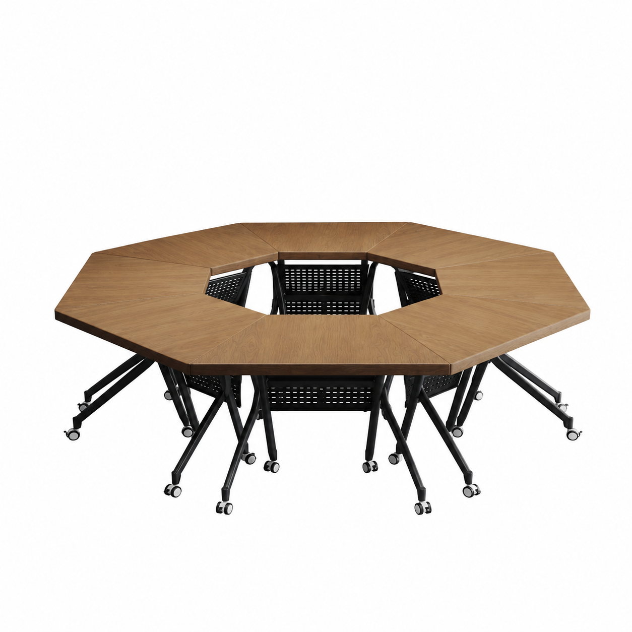 Stylish Portable Conference Table with 360° Silent Wheels - Ideal for Dynamic Work Environments