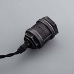 Industrial 6-Light Linear Pendant Light in Brushed Black Metal