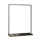 Industrial Black Metal Hall Tree with Shelves and Hanging Rods