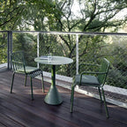 Industrial Green Metal Dining & Bar Table – Square and Round Outdoor Pedestal Tables