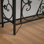 Industrial Iron Base Console Table with Pine Wood Top
